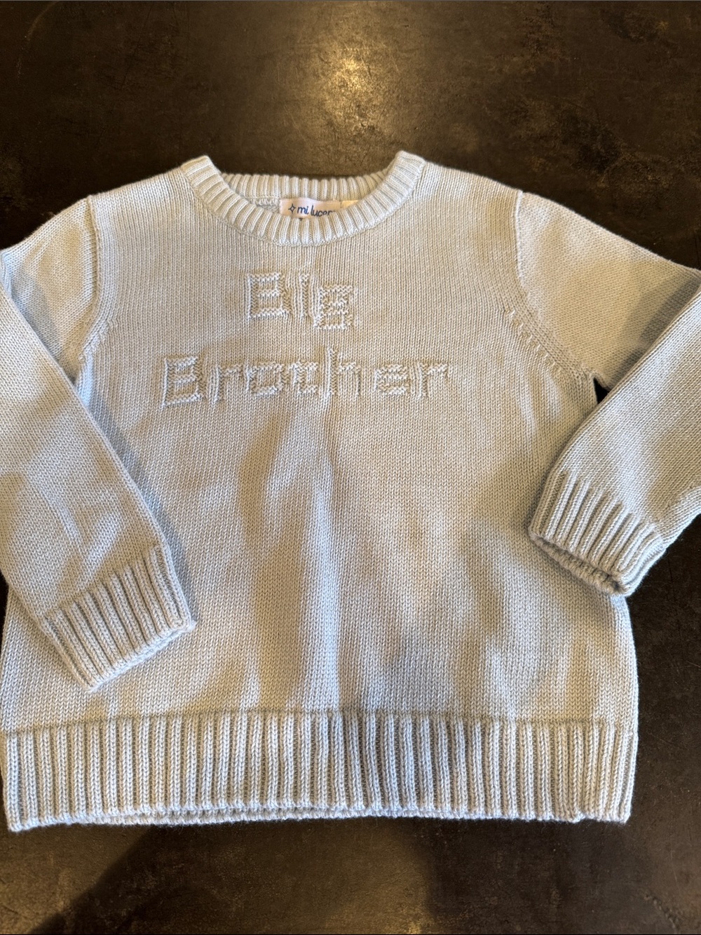 Mi Lucero size 2 baby blue big brother sweater worn once cotton